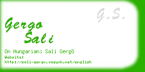 gergo sali business card